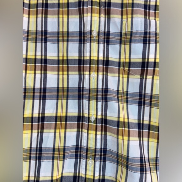 Timberland Men’s Large Plaid Button Down Short Sleeve Shirt - Picture 2 of 6